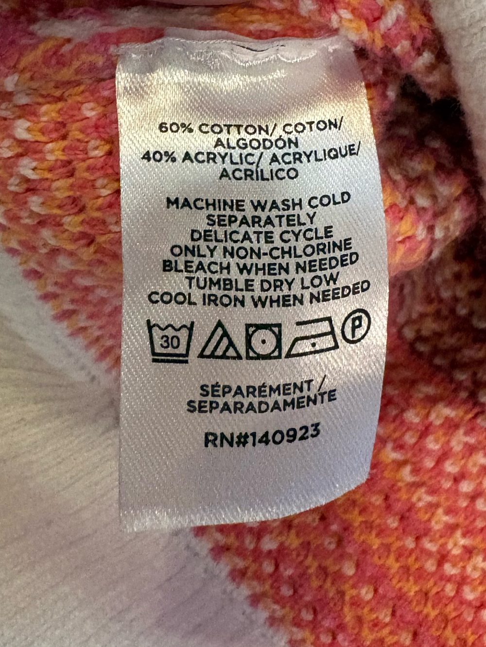 LOFT Pink Multi-Color Crochet Wave Tank - Picture 5 of 5